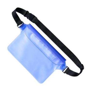 Imagem de predolo Pochete impermeável para celular, unissex, com alça ajustável, ideal para viagens, atividades ao ar livre, passeios de barco, praia e pesca, Azul