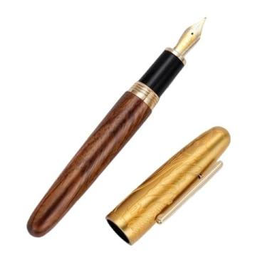 Imagem de XMKT Caneta-tinteiro, artigos de papelaria de escritório de alta qualidade, canetas de tinta retrô para escrita, caneta de coleção de presentes de assinatura (vermelha, M 0,7 mm)