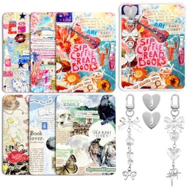 Imagem de Tmtains 6 peças de inserções para Kindle Paperwhite capa transparente, 2 peças, e-reader telefone, berloque, pulseiras, decoração para mulheres, homens, leitores, amantes de livros, acessórios para