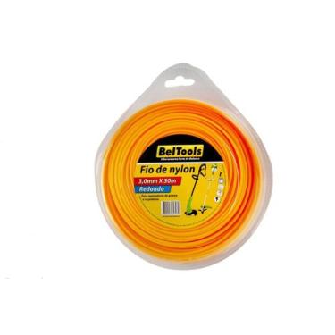Imagem de Fio de Nylon Redondo Roçadeira 3,0mm x50m Beltools