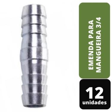 Imagem de Kit Com 12 Emenda para Mangueira 3/4 x 3/4 Zamac Garden