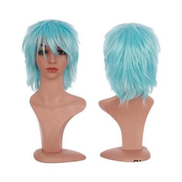 Imagem de Peruca Sintética Colorida BENIHAIR Curta Em Camadas Para Cosplay Mascu