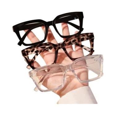 Imagem de Óculos Clássicos De Armação Quadrada Sem Grau Para Uso Diário, Trabalh