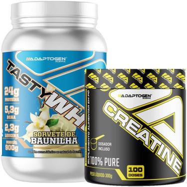 Imagem de Tasty Whey Isolado Hidro Baunilha 900g + Creatina Adaptogen-Unissex