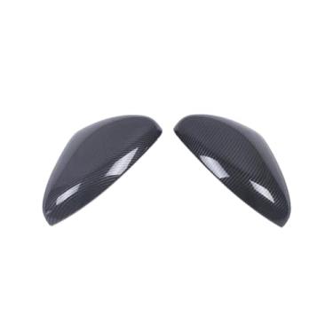 Imagem de Adesivo de carro retrovisor lateral espelho capa asa tampa exterior porta traseira caso guarnição fibra de carbono olhar compatível com honda fit jazz 2020-2024(Carbon)