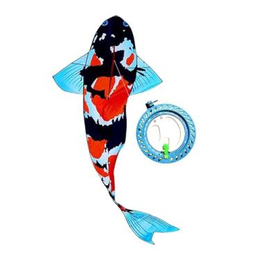 Imagem de YIJU Pipa Koi, Koi, pipa grande para crianças e adultos, ideal para jardim, parque infantil e quintal.