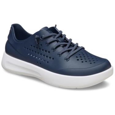 Imagem de Crocs Tênis feminino Inmotion Pacer, tênis de caminhada feminino com conforto LiteRide, Azul-marinho/branco, 38