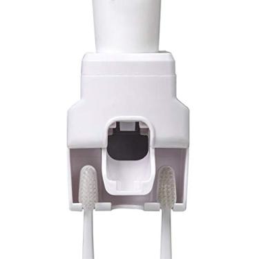 Imagem de Dispenser de pasta dentes automático com 2 slots para suporte tecnologia instalação em parede conjunto espremedor sem co