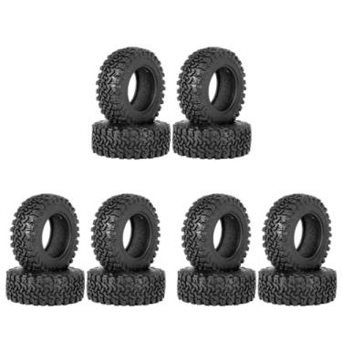 Imagem de MYHWDRNU Peças de carro RC compatíveis com Traxxas para TRX4 para Axial para SCX10 para MST 1/10 RC Crawler Car 12PCS 90 mm 1,9 pneus de roda de pneu de borracha