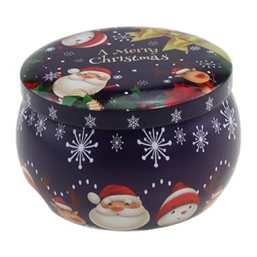 Imagem de Vela perfumada de Natal pote de lata portátil para viagem cera de soja caixa de presente (tipo t)