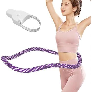 Imagem de Jaxbo Argola pesada macia de 1,3 kg para adultos, aro infinito fitness portátil com fita métrica corporal, design silencioso e à prova de beliscar, aro de exercício para treino básico