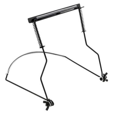 Imagem de Suporte de gaita para pescoço, suporte de órgão de boca, armação de metal ajustável para gaita de 10 furos