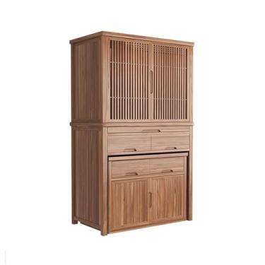 Imagem de KEG801302 Suporte de santuário, estilo chinês, riqueza, mesa de nogueira preta, com porta de recorte oculto, mesa de altar de buda