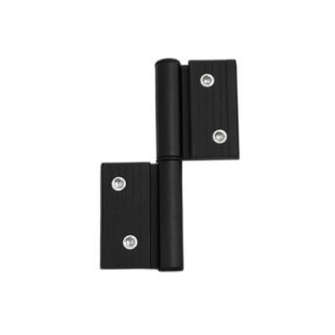 Imagem de Dobradiça encaixe linha 30 dupla sd-323 porta giro abrir aluminio pret