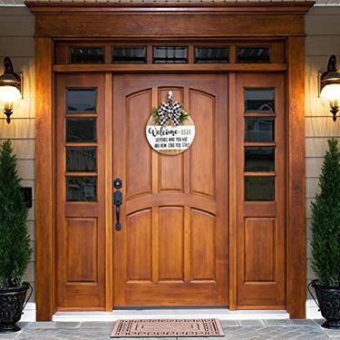 Imagem de Naroote Sinal de Boas-vindas de Madeira para Decoração de Varanda Frontal, Cabide de Porta de Boas-vindas Esculpido Em 3D de Com Fitas de Treliça de Búfalo, Eucalipto, Casa Perfeita, Jardim, Bar, Decoração de Festa (2 #48)