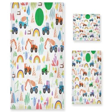 Imagem de xigua Conjunto de toalhas de banheiro para veículos, toalha de banho macia absorvente, 3 peças, toalha de mão, toalhas decorativas para banheiro, academia, hotel, praia, piscina