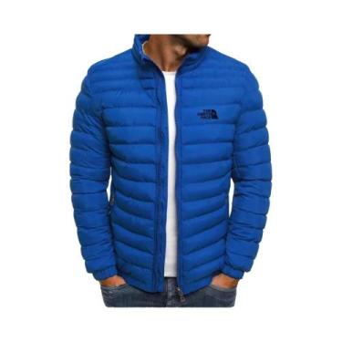 Imagem de Jaqueta Masculina Slim Fit Com Gola Alta E Zíper, Moda Outono Inverno,