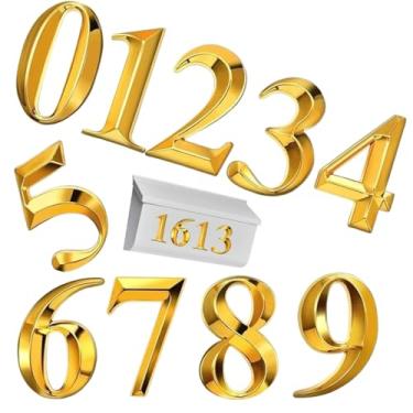 Imagem de Hopeful Life Feng 10 peças de números de casa autoadesivos 3D para fora, números de caixa de correio à prova d'água para placa de endereço de casa, adesivos refletivos de 7,6 cm para caixa de correio