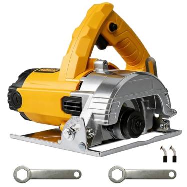 Imagem de Serra Circular para Azulejos 1300W - 4,5 Polegadas com Fio Contínuo, Corte a 45° e Profundidade Ajustável de 0-30mm - Ideal para Corte Molhado em Cerâmica, Granito e Concreto