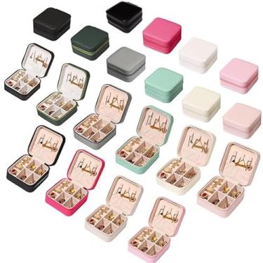 Imagem de Porta Joia Com Kit 20 pcs Bolsa Para Viagem Portátil caixa de armazenamento bolsa anel colar Bom Presente (8,aleatório)
