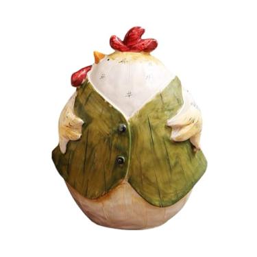 Imagem de Figurinos de Páscoa,Figurino Decorativo De Galinha Em Resina | Enfeite de Galinha para Mesa de Escritório,Para Interior, Casa, Quarto, Estante, Lareira, Mesa de Jantar e