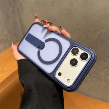 Imagem de Capa traseira translúcida fosca Air para iPhone 16, 15, 14, 13, 12, 11 Pro Max Plus (para iPhone 11 Pro Max/Azul Marinho)