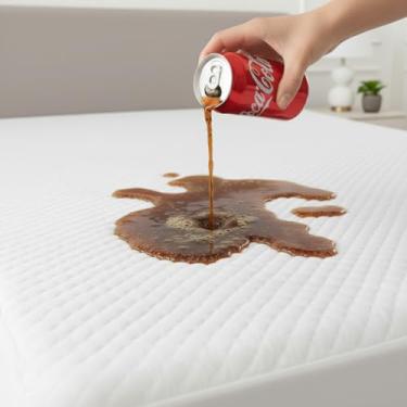 Imagem de Capa Protetora de Colchão Impermeável Queen Matelada Branco Toque de Seda 200x160x35cm, Microfibra Poliéster