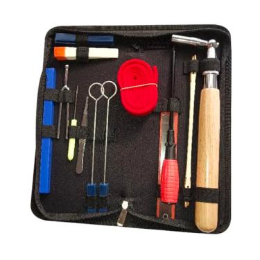 Imagem de Kit Profissional de Afinação Piano Ferramentas Afinador com Chave Fixa Cabo Madeira e Bolsa Portátil Universal para Iniciantes Profissionais Fino Prático Confiável