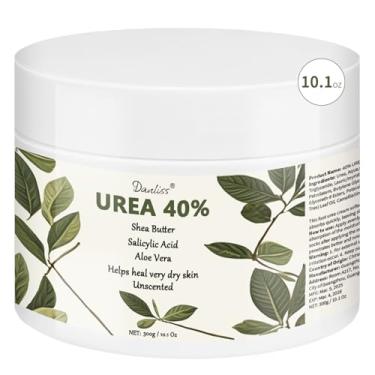 Imagem de Creme de ureia 40% sem cheiro com manteiga de karité, ácido salicílico para pés, força máxima para pés e mãos secos e rachados, tratamento reparador de pele seca, cuidado extra, creme hidratante