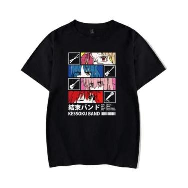 Imagem de Camiseta Masculina Bocchi the Rock Anime, Confortável, Com Estampa Hip