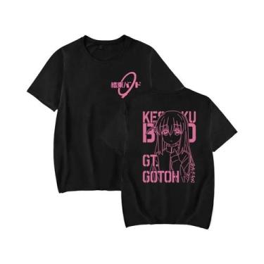 Imagem de Camiseta Masculina Bocchi the Rock Anime, Confortável, Com Estampa Hip