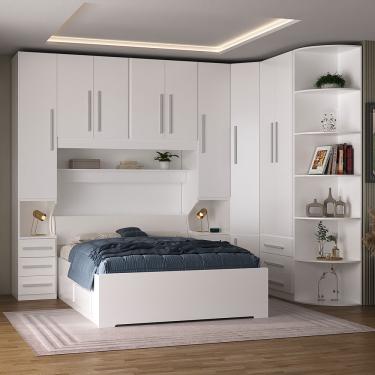 Imagem de Guarda-Roupa de Canto com Cantoneira e sem Cama 1219S Branco