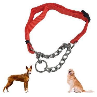 Imagem de Coleira 2.5cm Ajustavel Elo Torcido Aço Enforcador