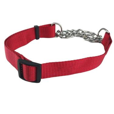 Imagem de Coleira Semi Enforcadora Cachorro Ajustavel Elo Torcido Guia