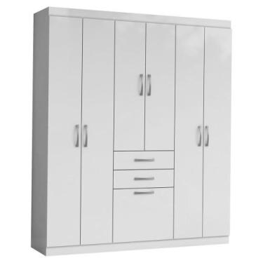Imagem de Guarda Roupa Casal 7 Portas 156 cm Cancun ARMoveis - Aramoveis, Branco
