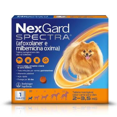 Imagem de Antipulgas E Carrapatos Nexgard Spectra Cães De 2 á 3,5kg - Merial