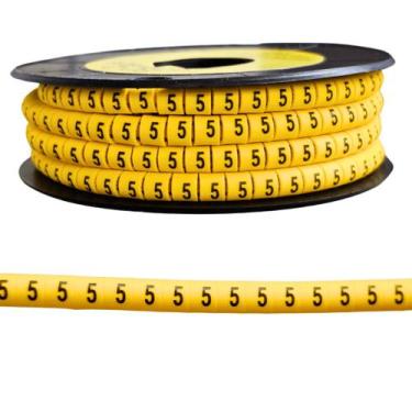 Imagem de Identificador Cabos Número 5 Anilha 4mm a 6mm 500 Peças - Stark Electr