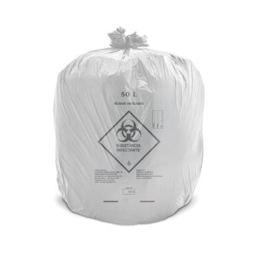 Imagem de Saco Lixo Hospitalar Infectante 50Lts Fd C/100Un - 63X80Cm