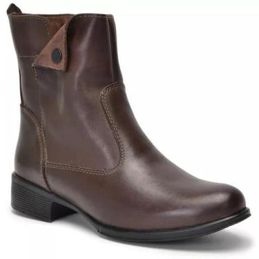 Imagem de Bota Feminina Couro Bovino Cano Curto Montaria 2150/02 Brown - BMBRASI