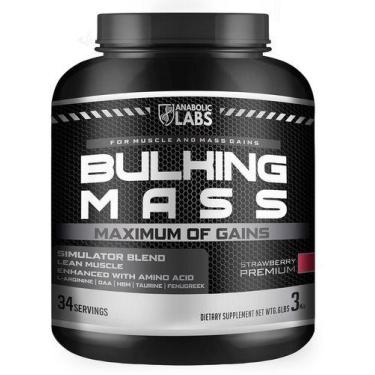 Imagem de Hipercalórico BULKING MASS ORIGINAL 3kg - ANABOLIC LABS, Morango