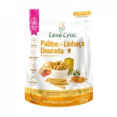 Imagem de Biscoito Palito Salgado Linhaça Dourada Sem Glúten Leve Crock 120g