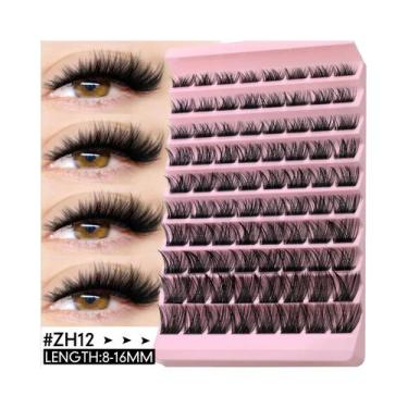 Imagem de Cílios Postiços Naturais Em Tufos 8-16mm, Bandeja Mista De Cílios Indi