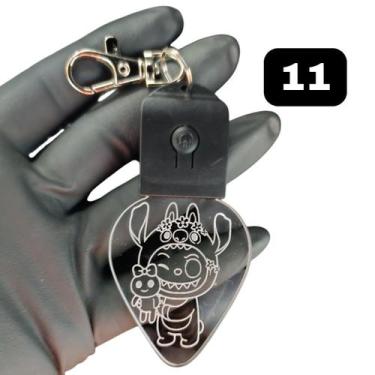 Imagem de Chaveiro Boneco Labubu Acrílico Led Rgb Recarregável 7 Cores - Lualki 