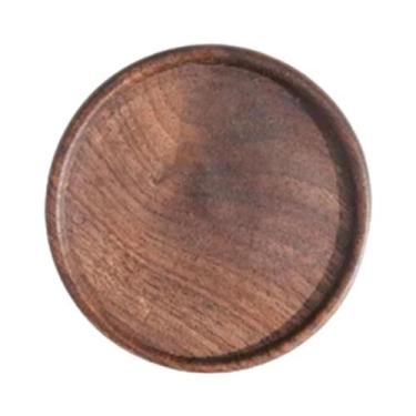 Imagem de Sousplat De Madeira De Nogueira Resistente Ao Calor Para Chá E Café, S