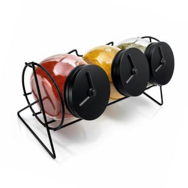 Imagem de Kit de Pote De Vidro 3 Peças P/ Tempero Tampa De Rosca 200ml - EM CASA