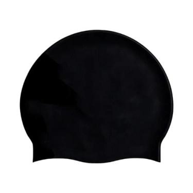 Imagem de Touca De Natação Unissex Em Silicone Impermeável Para Cabelos Longos, 