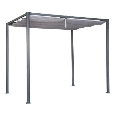 Imagem de Pergolado De Aco E Poliester 223X297X297Cm Cinza - Brazil Home Living