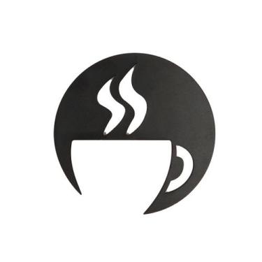 Imagem de Placa Quadro Decorativo Cantinho Do Café Coffee Decor Preto - 2RPLASER