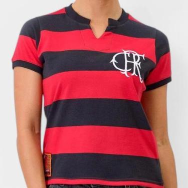 Imagem de Camisa Flamengo FlaTri Feminina - Preto e Vermelho - M - Braziline, M