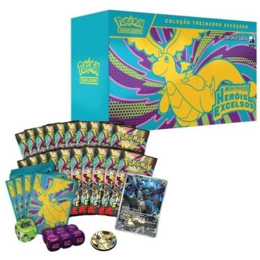 Imagem de Box Treinador Avançado Megaevolução Pokémon Heróis Excelsos COR:Azul -